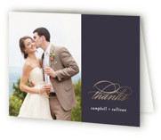 Prelude Foil-Pressed Folded Wedding Thank You Cards