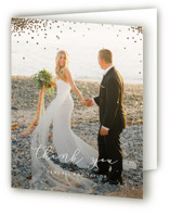 Confetti Foil-Pressed Folded Wedding Thank You Cards