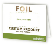 Landscape Custom Foil-Pressed Folded Wedding Thank You Cards