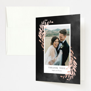 Lux branch Foil-Pressed Folded Wedding Thank You Cards