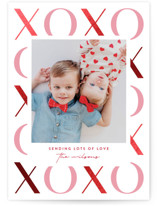 XO Border Foil-Pressed Valentine's Day Cards