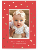 Repeating Hearts Foil-Pressed Valentine's Day Cards