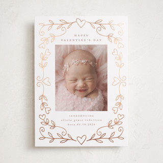 Doodle Announcement Foil-Pressed Valentine's Day Cards