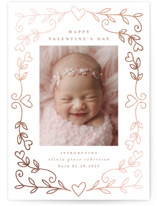 Doodle Announcement Foil-Pressed Valentine's Day Cards
