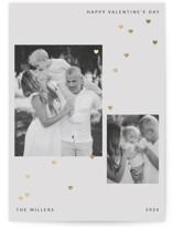 minimal tiny hearts Foil-Pressed Valentine's Day Cards
