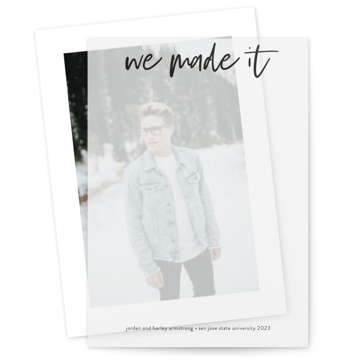 Made It! Vellum Overlay Graduation Announcements by Kristel Torralba