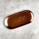 Engraved Jewelry Dish Oval Monogram Vanity Trays and Dishes