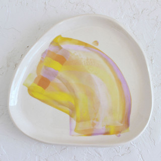 Chartreuse Abstract Organic Trinket Dish Vanity Trays and Dishes
