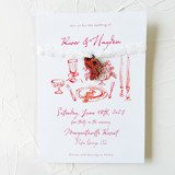 Coneflower Leather Invitation Charm, Set of 50 Belly Bands