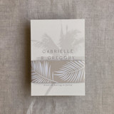 Palm leaf taupe brown belly band for 5x7 card | pack of 10 Belly Bands