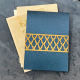 Laser Cut Belly Band, Kate Pattern in Antique Gold, Set of 25 Belly Bands