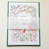 Family Name Vellum Belly Band-Modern Font- Personalized- Set of 25 Belly Bands