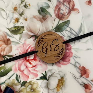 Wooden Engraved Belly Bands | Set of 25 Engraved Bands Belly Bands