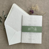 Mountain sketch belly band for 5x7 card | pack of 10 Belly Bands