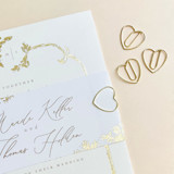 Invitation Suite Clips | Heart | Set of 30 Belly Bands