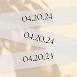 Modern Custom Date Vellum Belly Bands for 5 x 7 Wedding Invitations Belly Bands