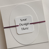 Custom Bellyband Tags with Ribbon for 5 x 7 Invitation  | Pack of 25 Belly Bands