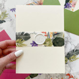 Tropical Vellum Belly Band for Wedding Invitations 1.5" (25 pack) Belly Bands