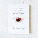 Leather Butterfly Invitation Charm, Set of 50 Belly Bands