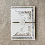 Regency minimalist vellum paper belly band for 5x7 Card | pack of 10 Belly Bands