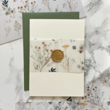 Neutrals Wildflower Vellum Belly Band 3" (25 Pack) Belly Bands