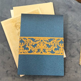 Laser Cut Belly Band, Marie Pattern in Antique Gold, Set of 25 Belly Bands