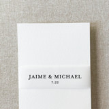 Custom Belly Band With Names and Date | For Regular A7 or Petite Invitations | Set of 10 Belly Bands