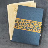 Laser Cut Belly Band - Antique Gold - Emory Pattern - pack of 25 Belly Bands