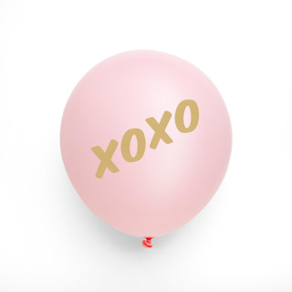 XOXO Latex Balloon, Pink and Gold, set of 3 Balloons