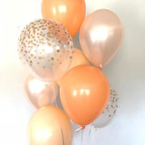 Orange and Peach Balloons | Set of 8 Standard 11" Latex Balloons Balloons