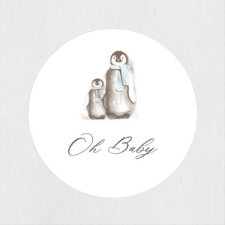 Penguins Baby Shower Stickers