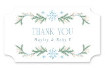 Winter Frame Baby Shower Stickers
