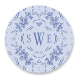 Rattle Pattern Baby Shower Stickers