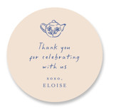 Doodle Tea Party Baby Shower Stickers