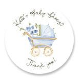 Bowls and Buds Baby Shower Stickers