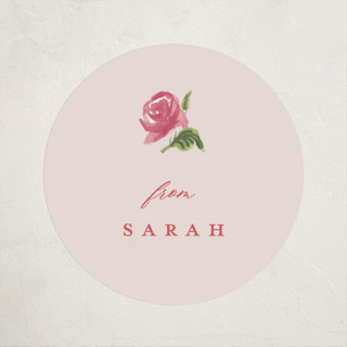 Romantic Roses Baby Shower Stickers