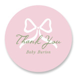 Lemon and Ribbon Baby Shower Stickers