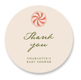 Peppermint Baby Shower Stickers
