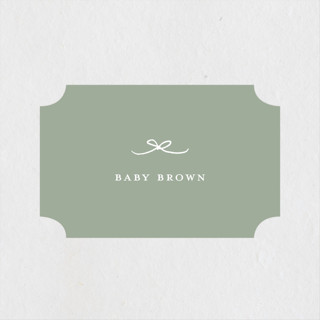 Tiny Bow Baby Shower Stickers