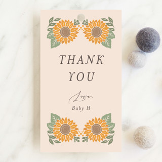 Sunflowers Baby Shower Favor Tags