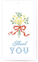 Cross-Stitched Sampler Baby Shower Favor Tags