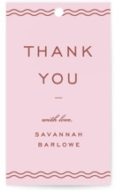 ripple border Baby Shower Favor Tags