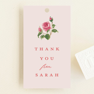 Romantic Roses Baby Shower Favor Tags