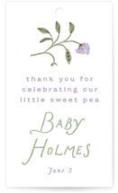 Sweet Pea Baby Shower Favor Tags