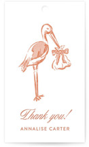 Watercolor Stork Baby Shower Invitation Baby Shower Favor Tags