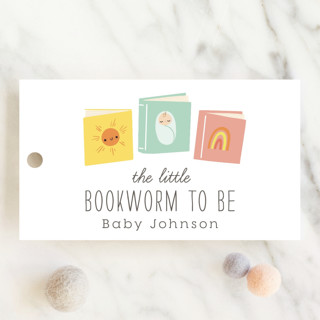 Little Bookworm Baby Shower Favor Tags
