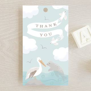 Little Sailboat Baby Shower Favor Tags