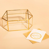 Glass Card Box | Half Opening | Gold Card Boxes