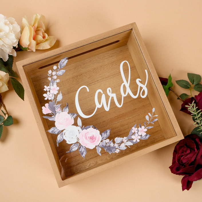 Card Box “Cards” Floral Card Boxes by Hanna Roberts Minted
