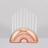 Nosh Menorah - Rose Gold Candle Holders